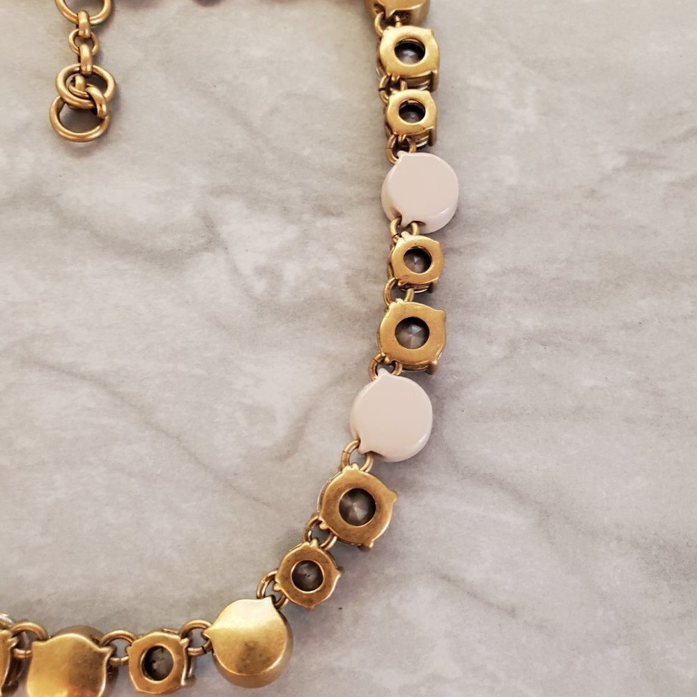 ✨ RARE HTF J.Crew Brulee Mercury Glass Rhinestone Crystal Statement Necklace ✨ - Picture 9 of 15